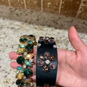 A set of two head bands jeweled perfect for women or young girl.